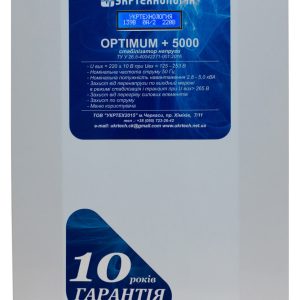 Стабілізатор напруги Укртехнологія OPTIMUM+ 5000 — вигляд спереду